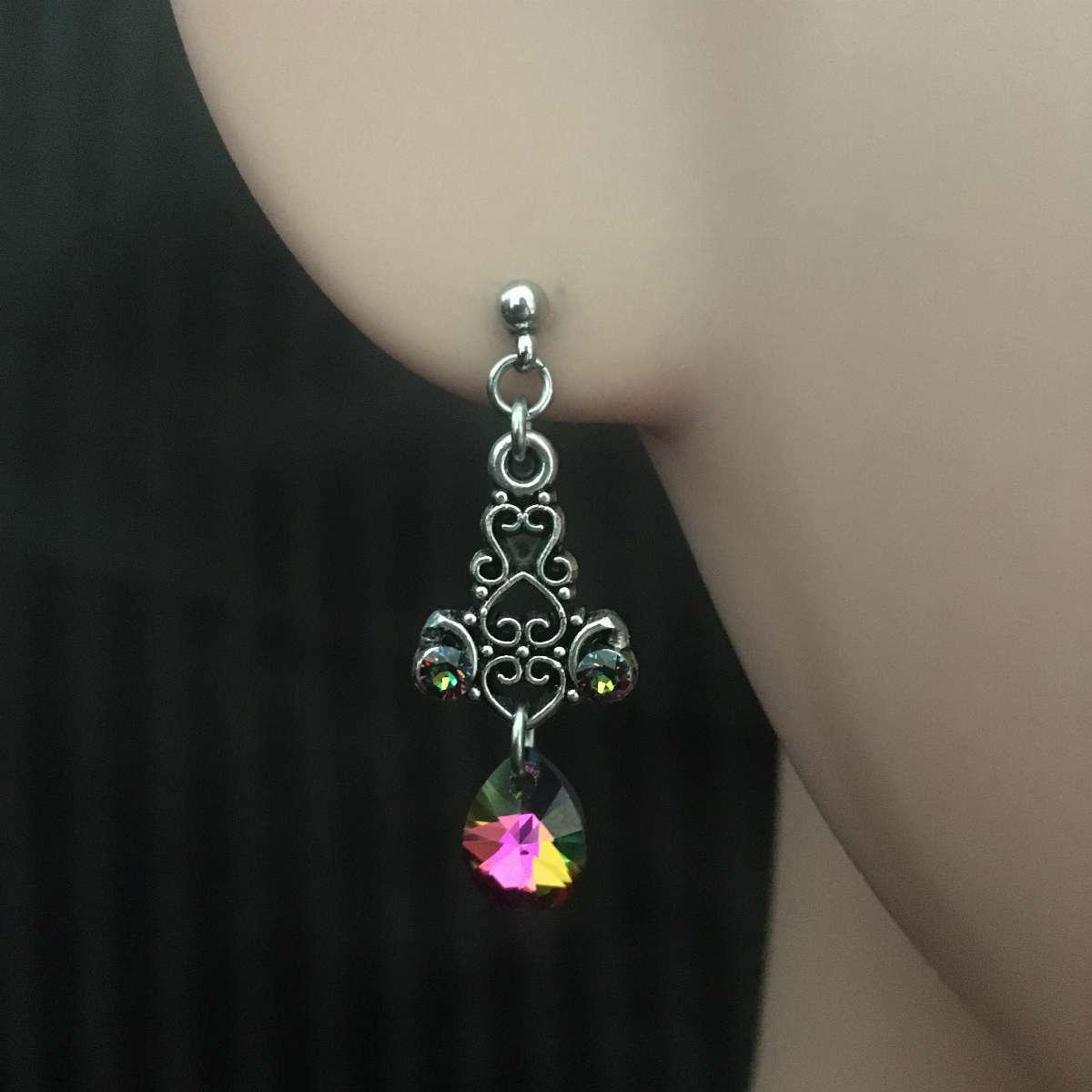 "Démétra" boucles d'oreilles d'inspiration baroque