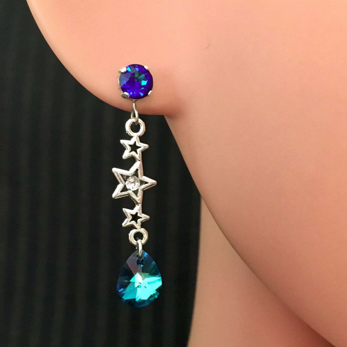 "Starshine" crystal bermuda blue