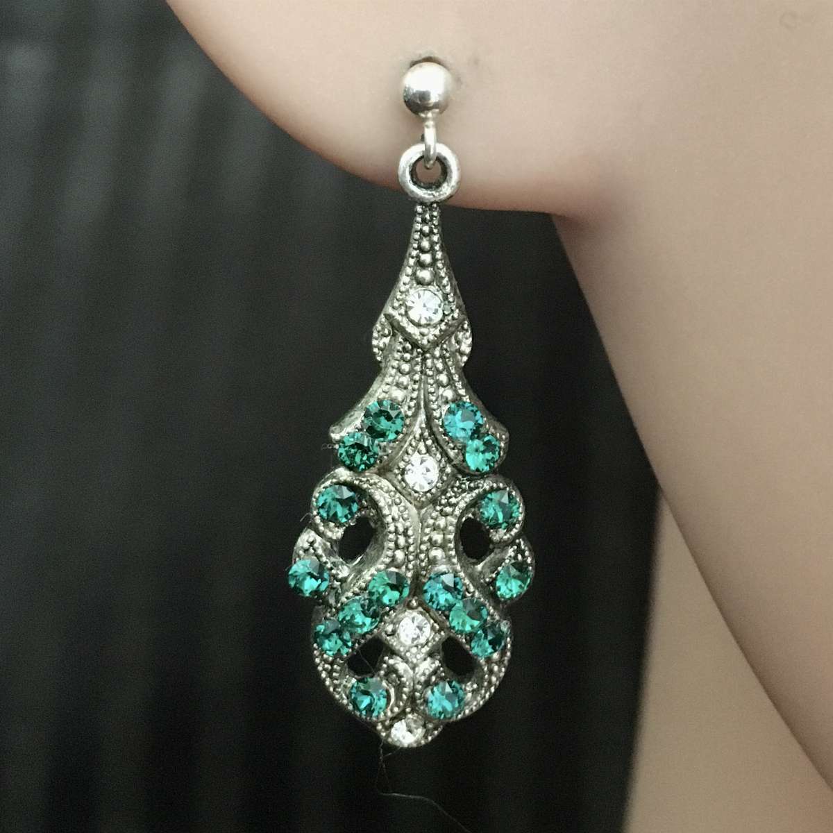 "Alanah" emerald/crystal