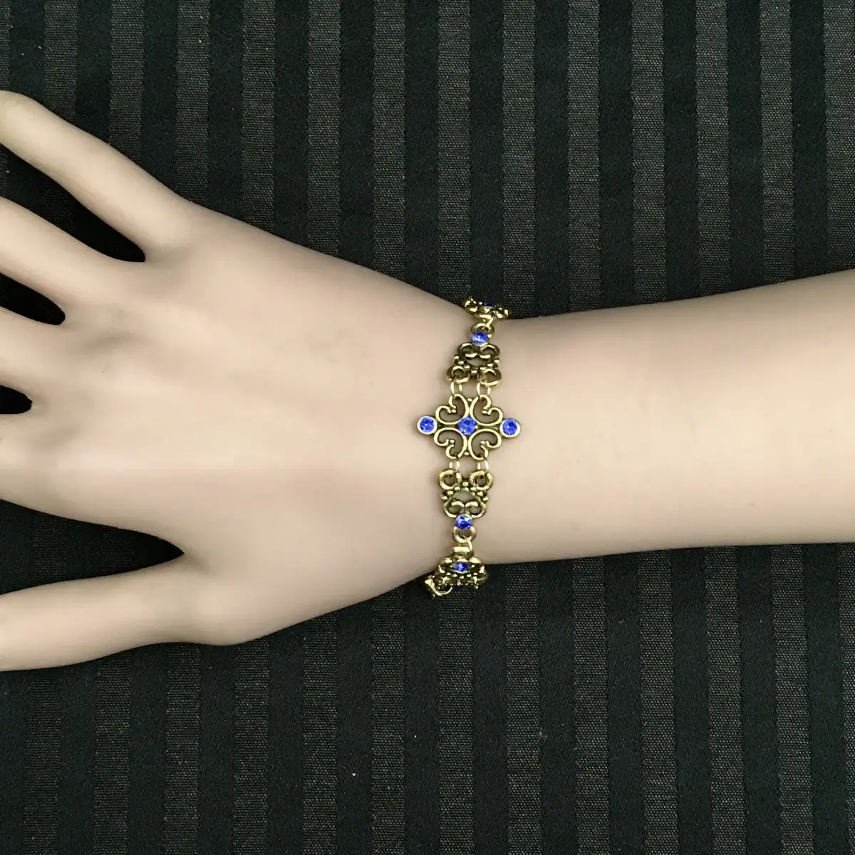 "Moïra" d'inspiration XIXe gold/majestic blue