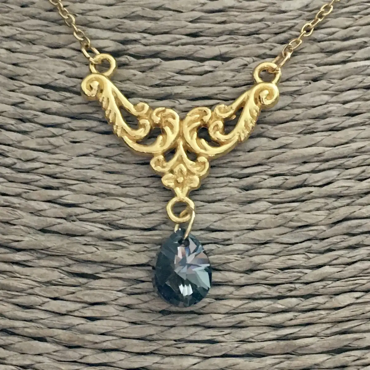 "Floom" gold/crystal silver night