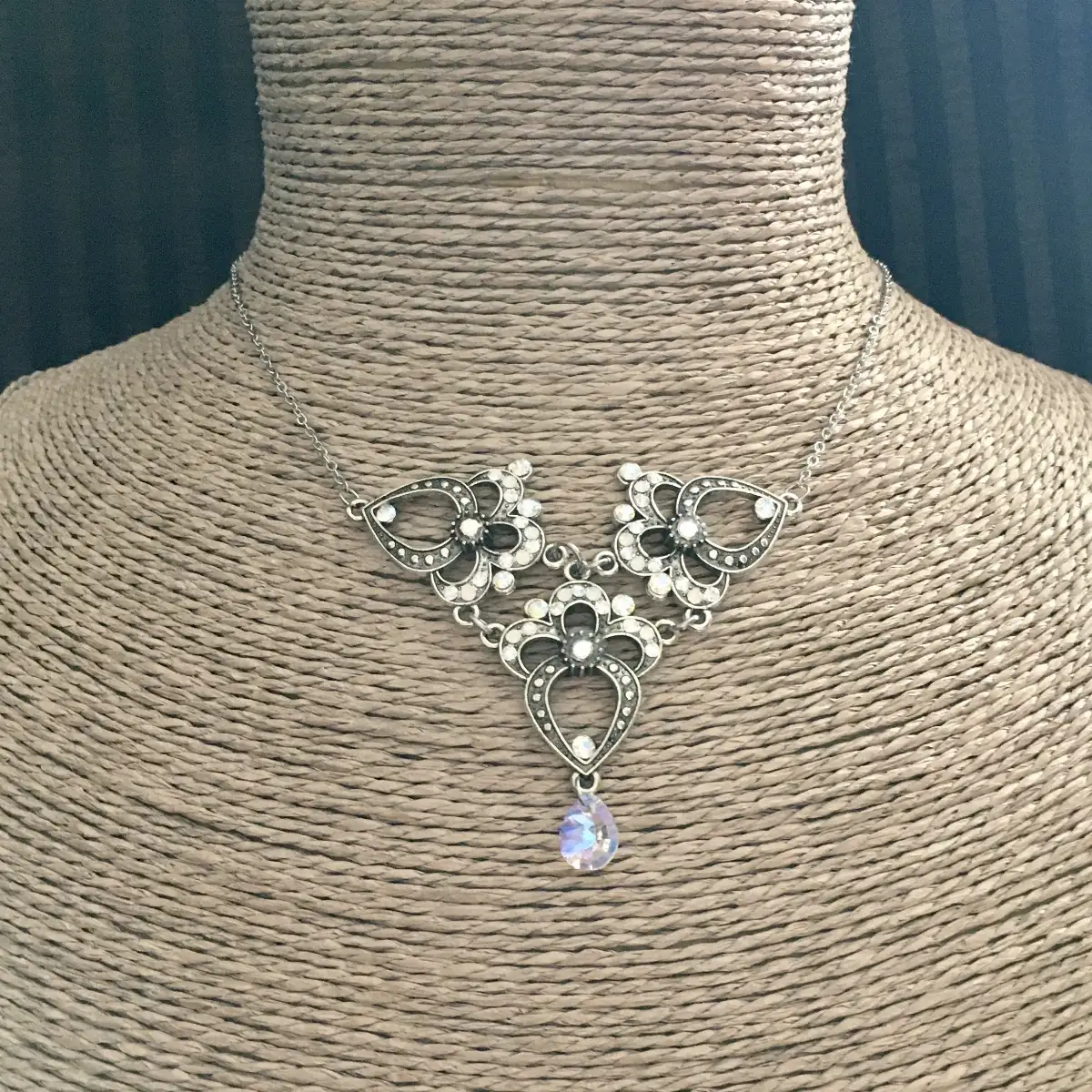 "Frannie" crystal AB blue