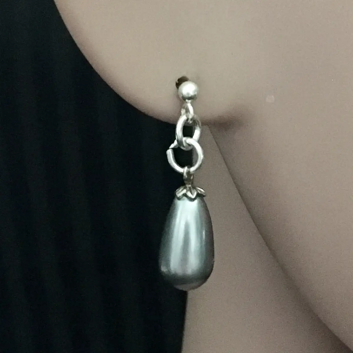 "Coralie" grey pearl en argent 925°