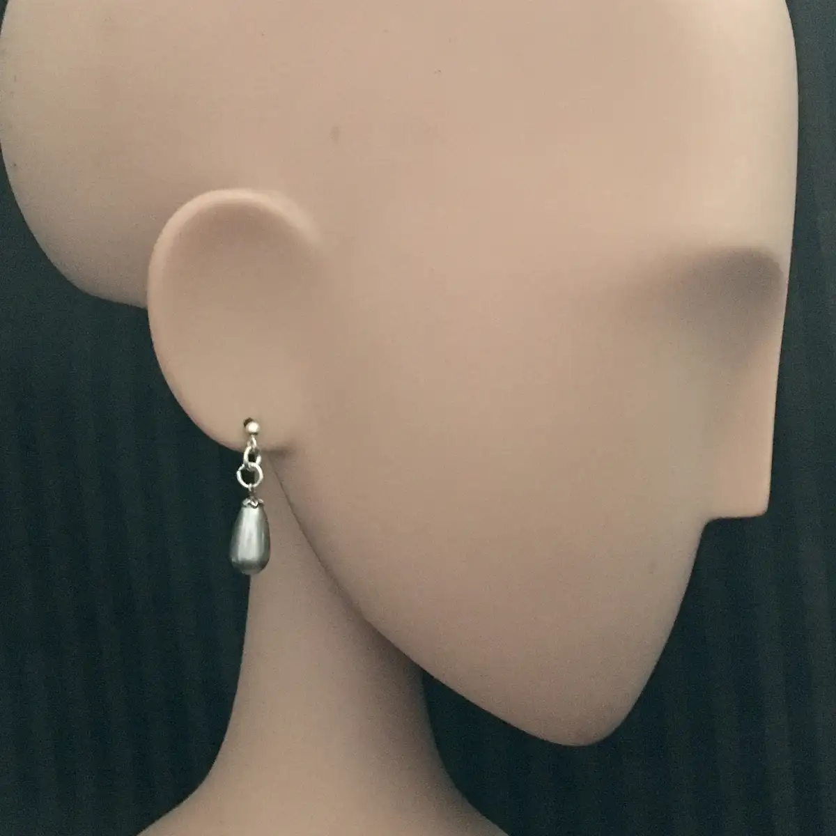 "Coralie" grey pearl en argent 925°