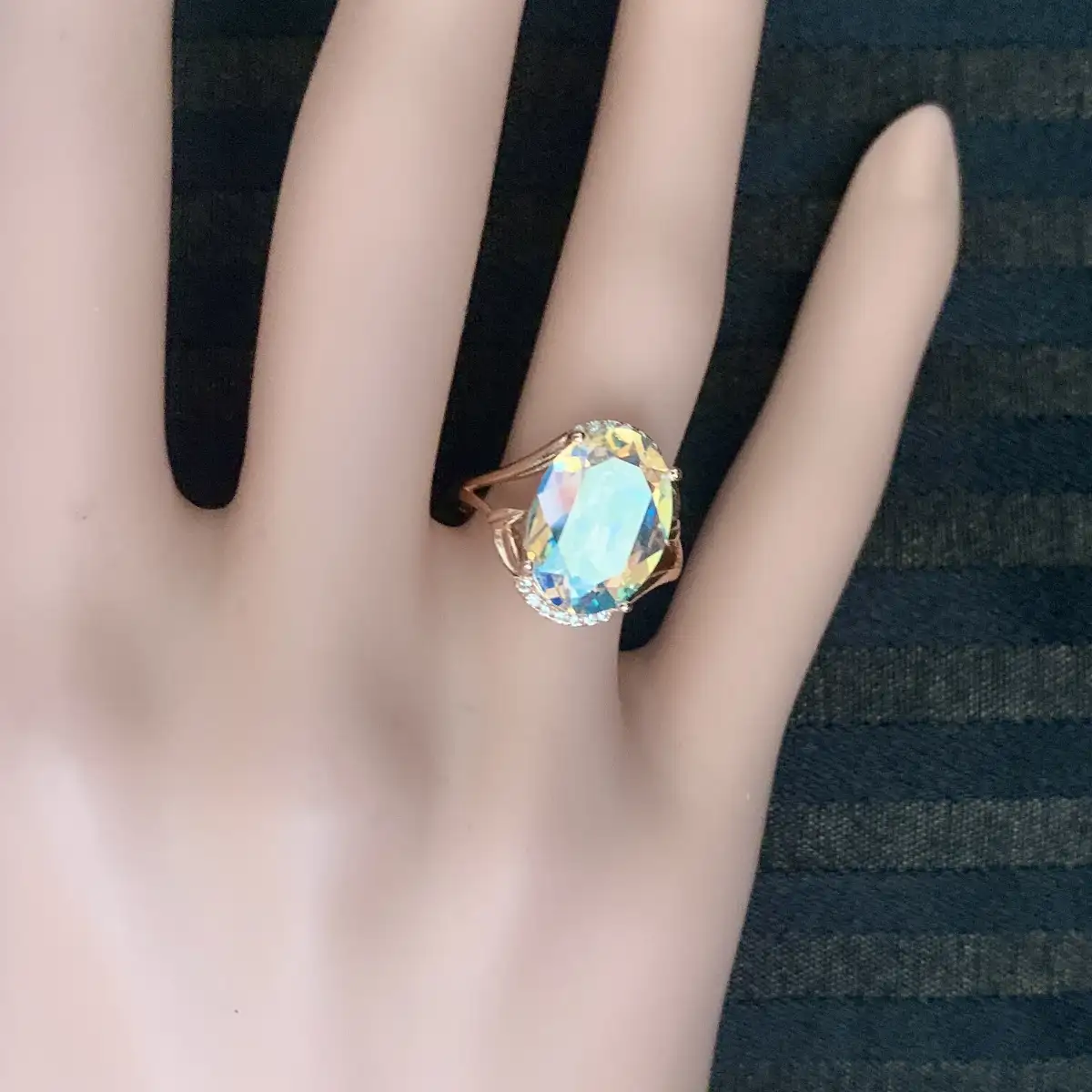"Ory" crystal AB blue