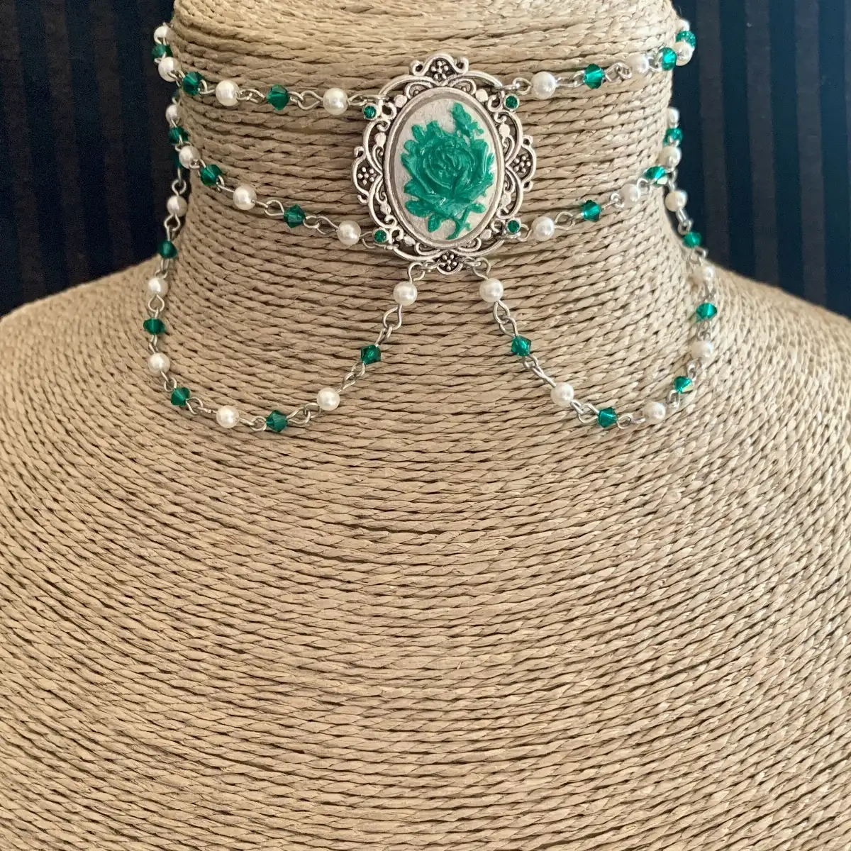 "MiniRose" chocker d'inspiration victorienne