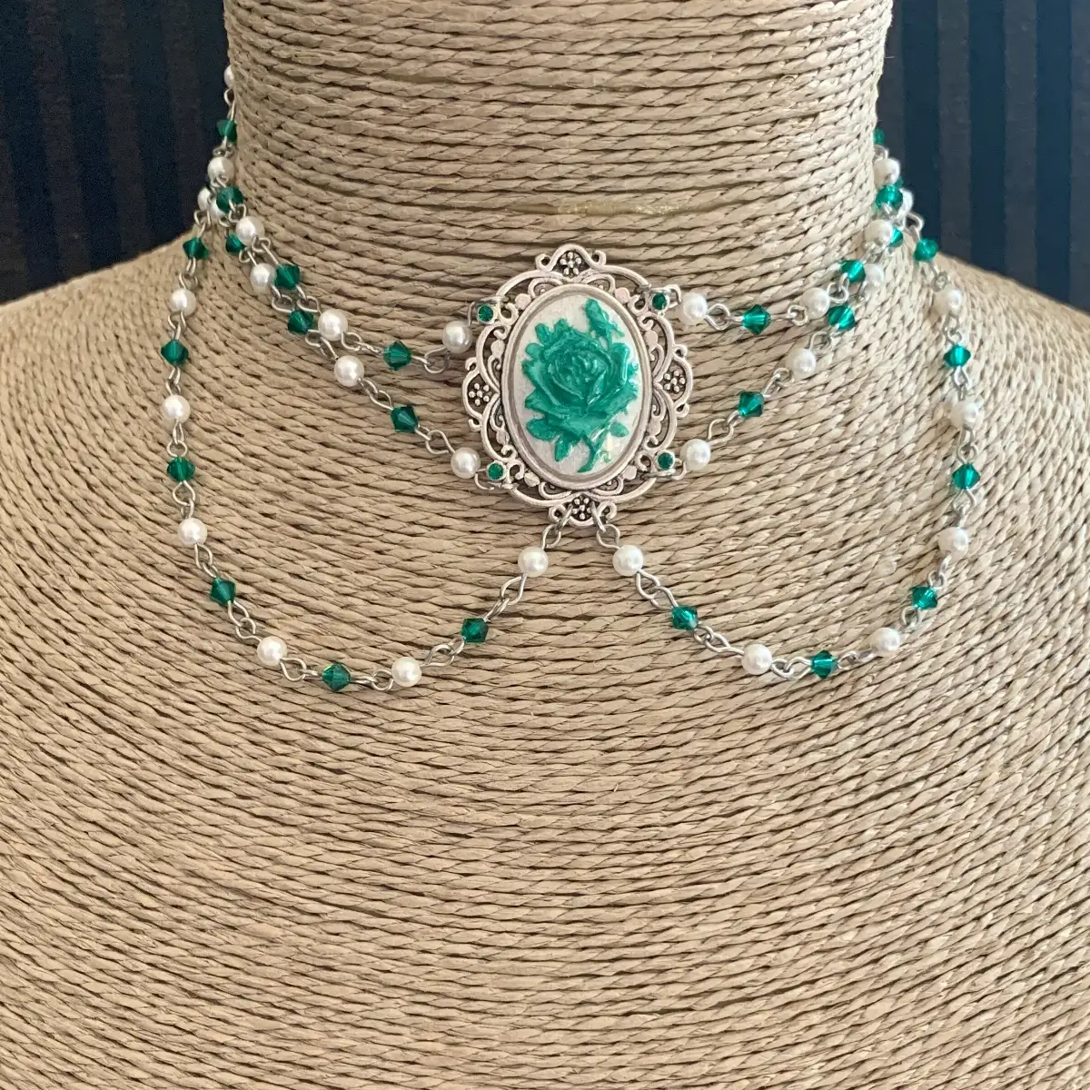 "MiniRose" chocker d'inspiration victorienne